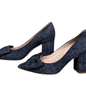 Kate Spade Dark Blue Bow Heels